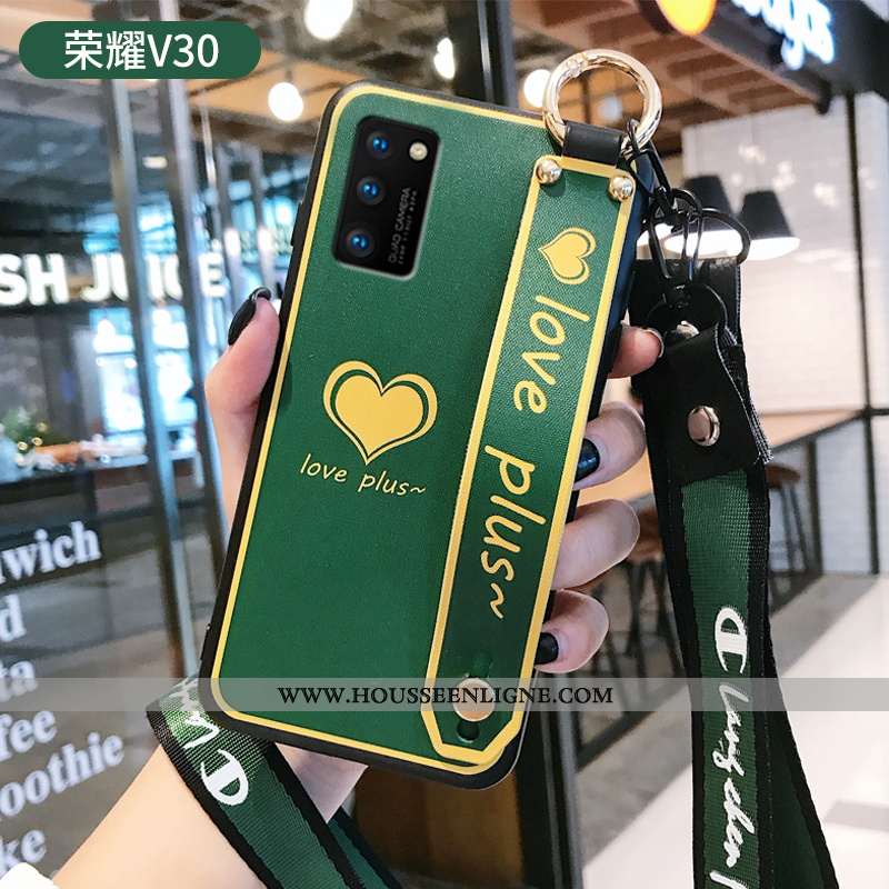 Housse Honor View30 Protection Personnalité Amour Vert Incassable Silicone Ultra Verte