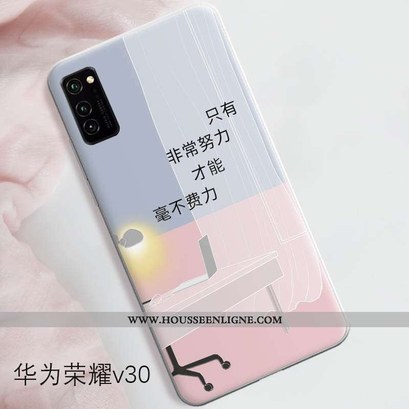 Housse Honor View30 Protection Tendance Étui Tout Compris Silicone Téléphone Portable Coque Bleu