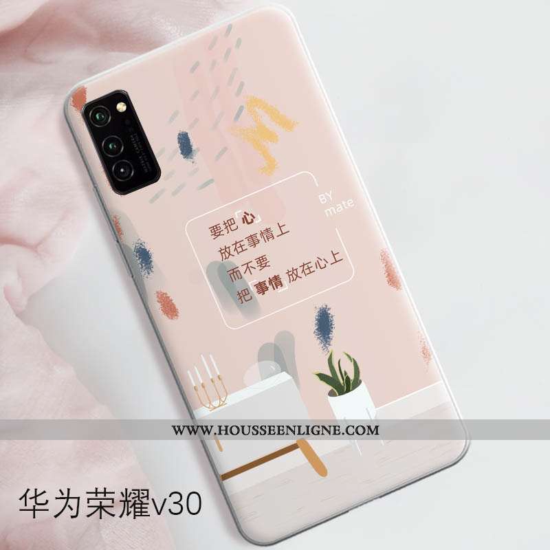 Housse Honor View30 Protection Tendance Étui Tout Compris Silicone Téléphone Portable Coque Bleu