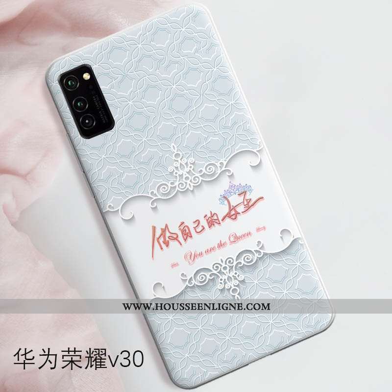 Housse Honor View30 Protection Tendance Étui Tout Compris Silicone Téléphone Portable Coque Bleu