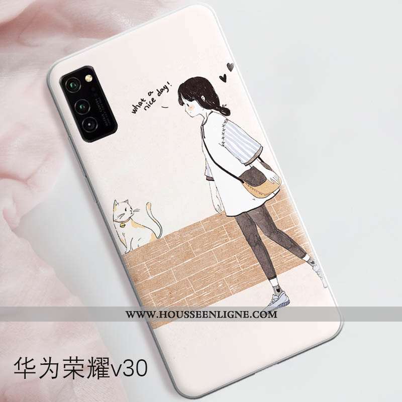 Housse Honor View30 Protection Tendance Étui Tout Compris Silicone Téléphone Portable Coque Bleu