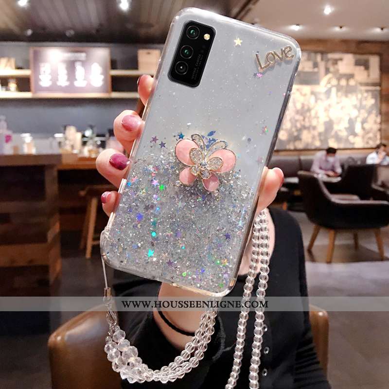 Housse Honor View30 Silicone Créatif Coque Étui Téléphone Portable Incassable Rose Bleu