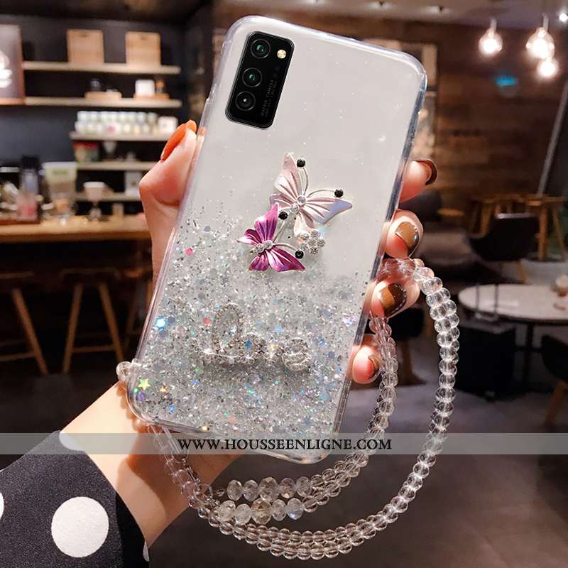 Housse Honor View30 Silicone Créatif Coque Étui Téléphone Portable Incassable Rose Bleu