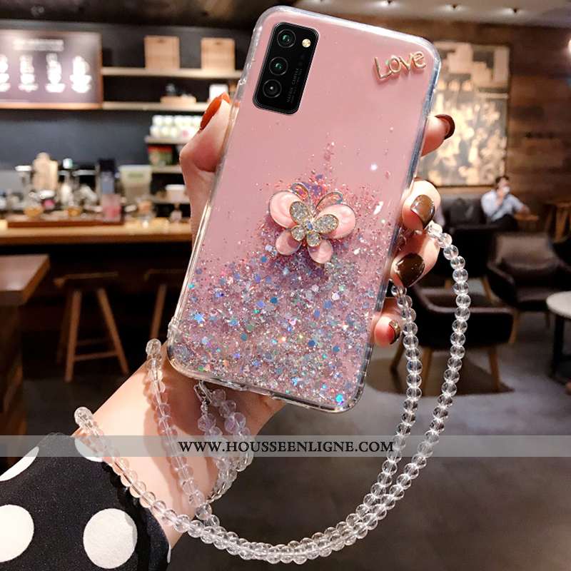 Housse Honor View30 Silicone Créatif Coque Étui Téléphone Portable Incassable Rose Bleu