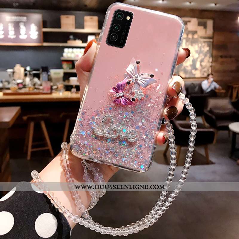 Housse Honor View30 Silicone Créatif Coque Étui Téléphone Portable Incassable Rose Bleu
