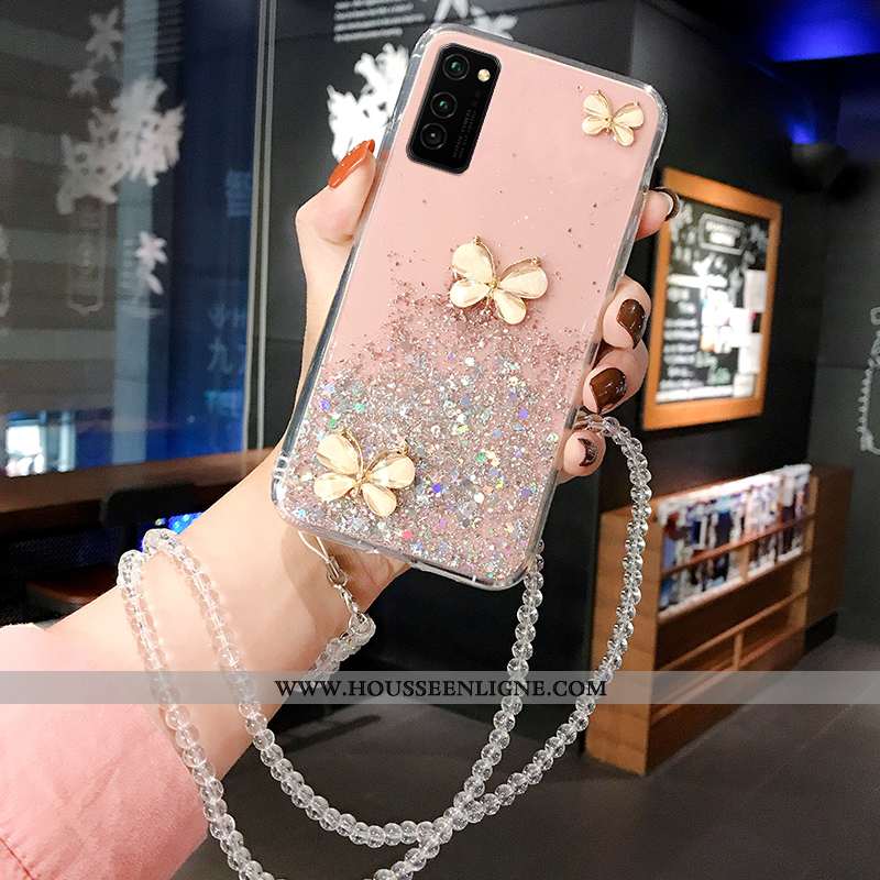 Housse Honor View30 Silicone Créatif Coque Étui Téléphone Portable Incassable Rose Bleu