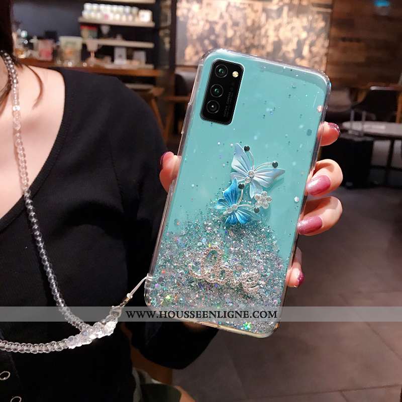 Housse Honor View30 Silicone Créatif Coque Étui Téléphone Portable Incassable Rose Bleu