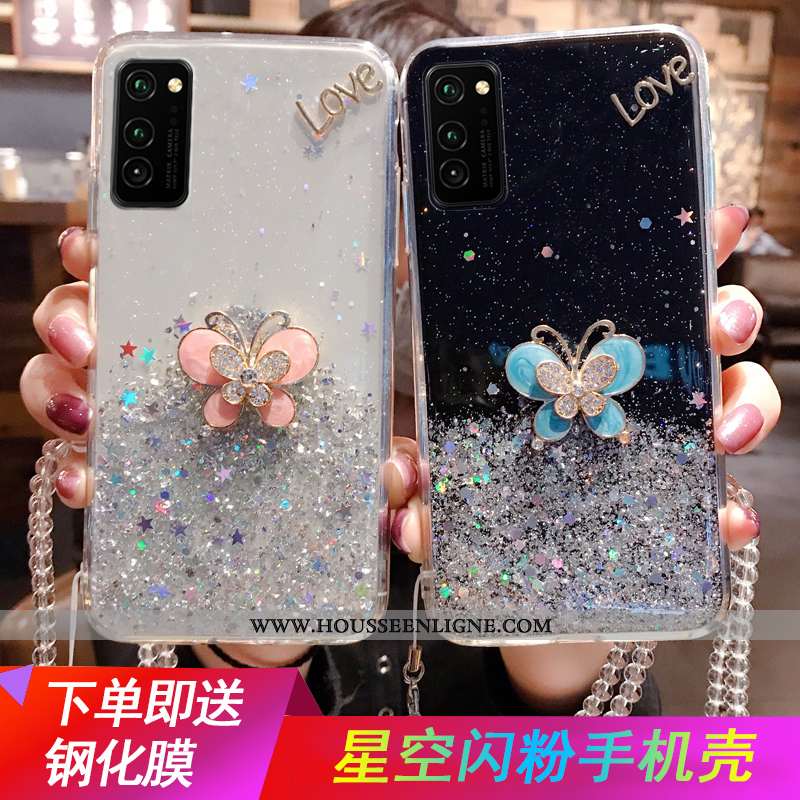 Housse Honor View30 Silicone Créatif Coque Étui Téléphone Portable Incassable Rose Bleu