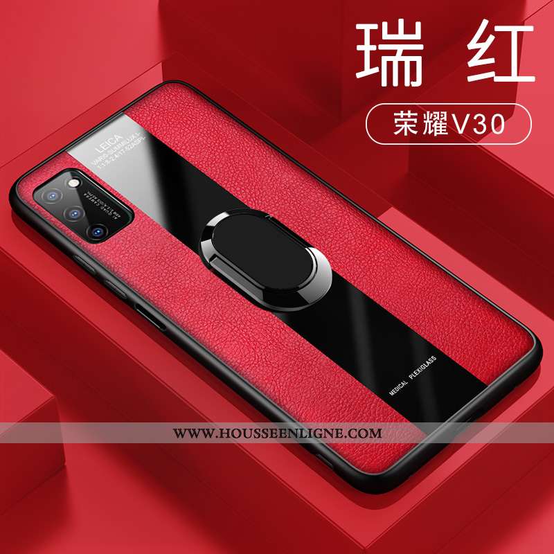 Housse Honor View30 Silicone Protection Coque Légère Noir Tendance Cuir