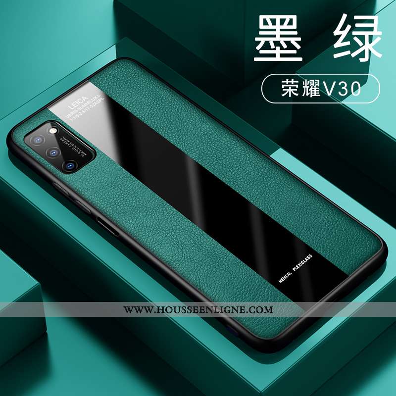 Housse Honor View30 Silicone Protection Coque Légère Noir Tendance Cuir