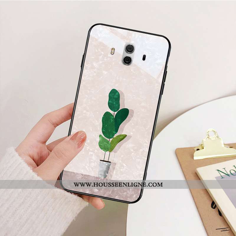 Housse Huawei Mate 10 Créatif Dessin Animé Nouveau Étui Miroir Vent Verre Rose
