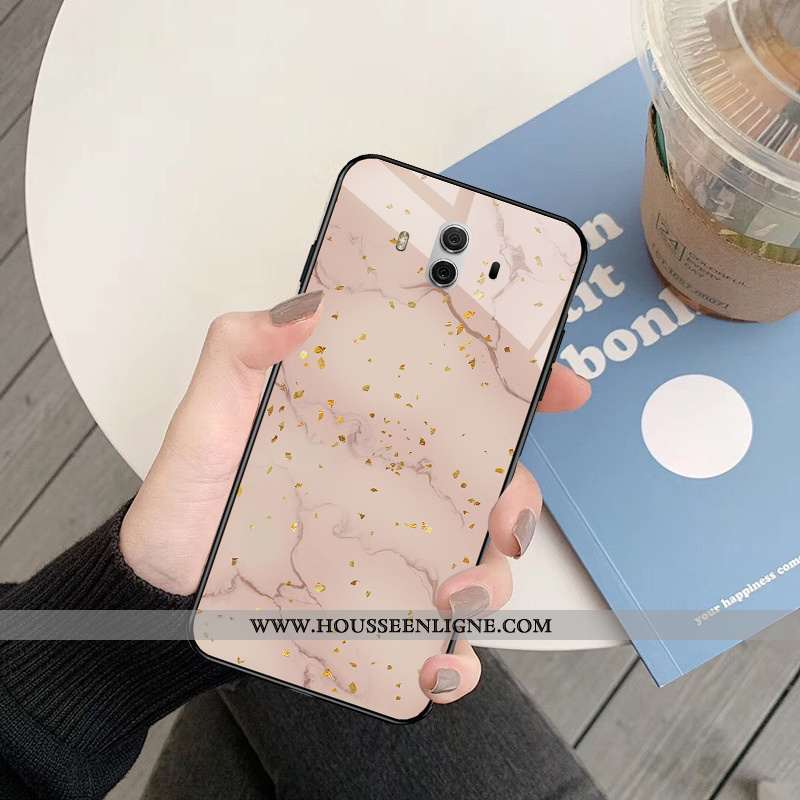 Housse Huawei Mate 10 Créatif Dessin Animé Nouveau Étui Miroir Vent Verre Rose