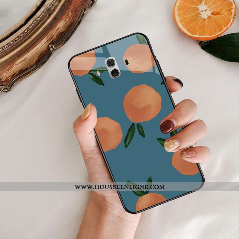 Housse Huawei Mate 10 Créatif Dessin Animé Nouveau Étui Miroir Vent Verre Rose