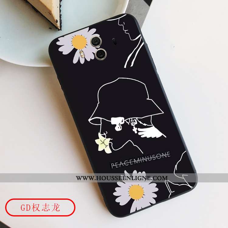 Housse Huawei Mate 10 Créatif Gaufrage Téléphone Portable Net Rouge Petite Marguerite Étui Tendance 