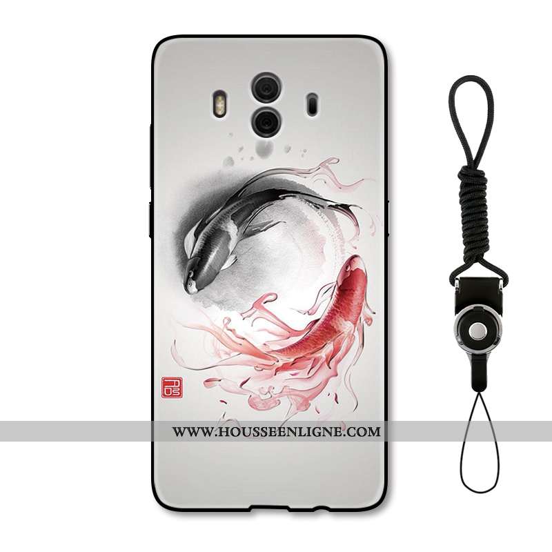 Housse Huawei Mate 10 Gaufrage Protection Incassable Coque Style Chinois Téléphone Portable Étui Bei