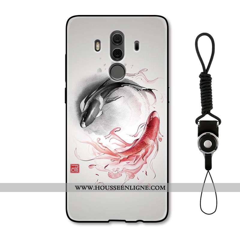 Housse Huawei Mate 10 Gaufrage Protection Incassable Coque Style Chinois Téléphone Portable Étui Bei