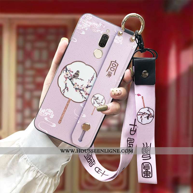 Housse Huawei Mate 10 Lite Fluide Doux Silicone Ornements Suspendus Rose Protection Étui Gaufrage