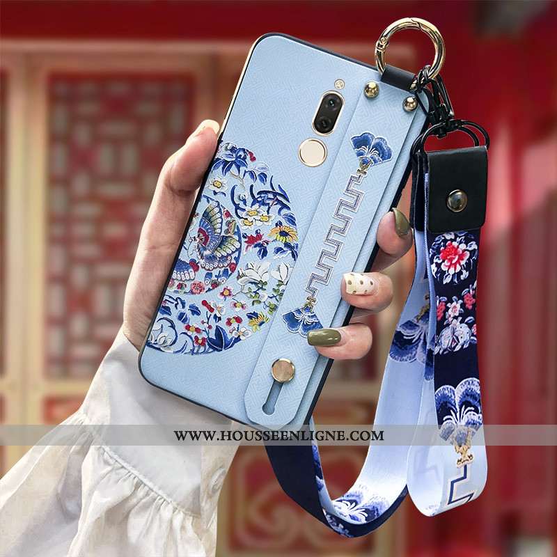 Housse Huawei Mate 10 Lite Fluide Doux Silicone Ornements Suspendus Rose Protection Étui Gaufrage
