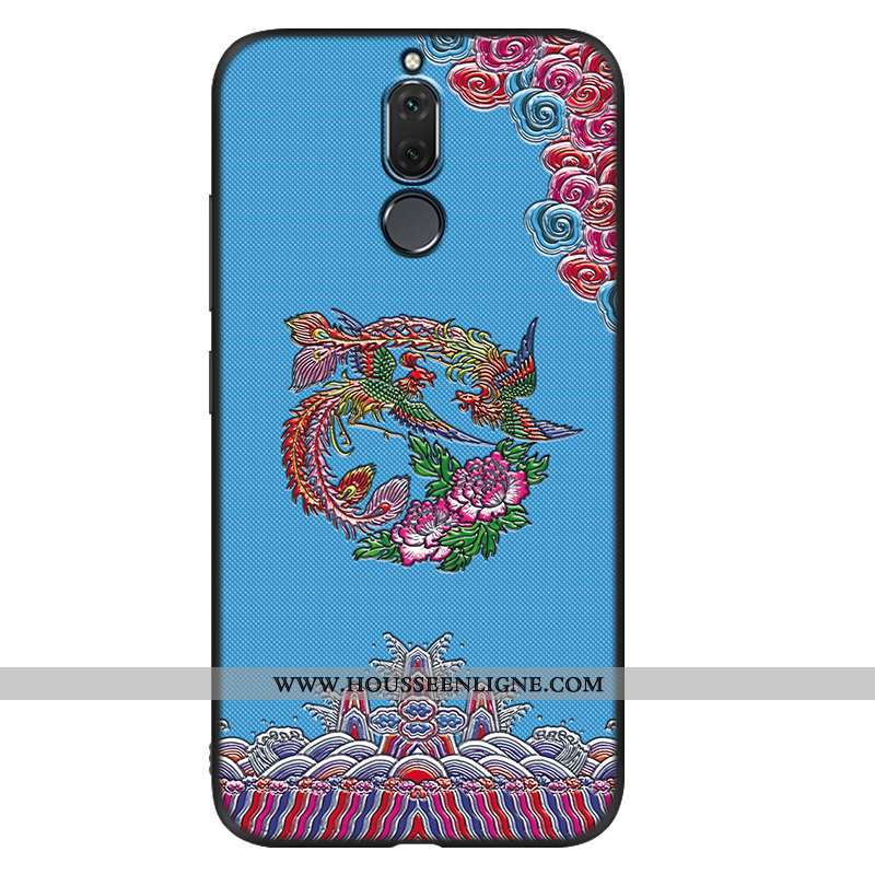 Housse Huawei Mate 10 Lite Vintage Tendance Tout Compris Coque Vent Fluide Doux Net Rouge Bleu