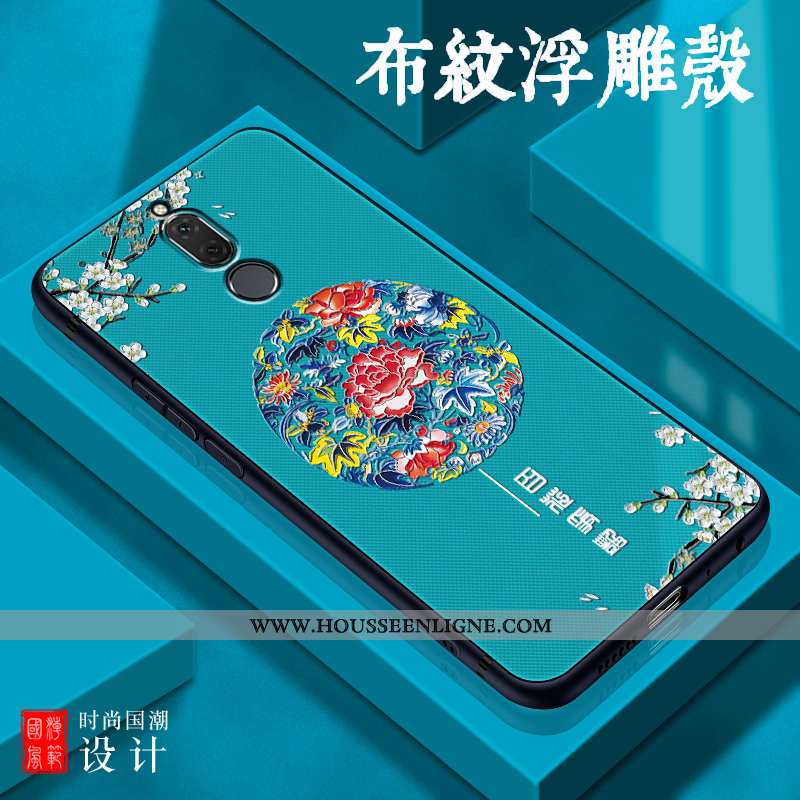 Housse Huawei Mate 10 Lite Vintage Tendance Tout Compris Coque Vent Fluide Doux Net Rouge Bleu