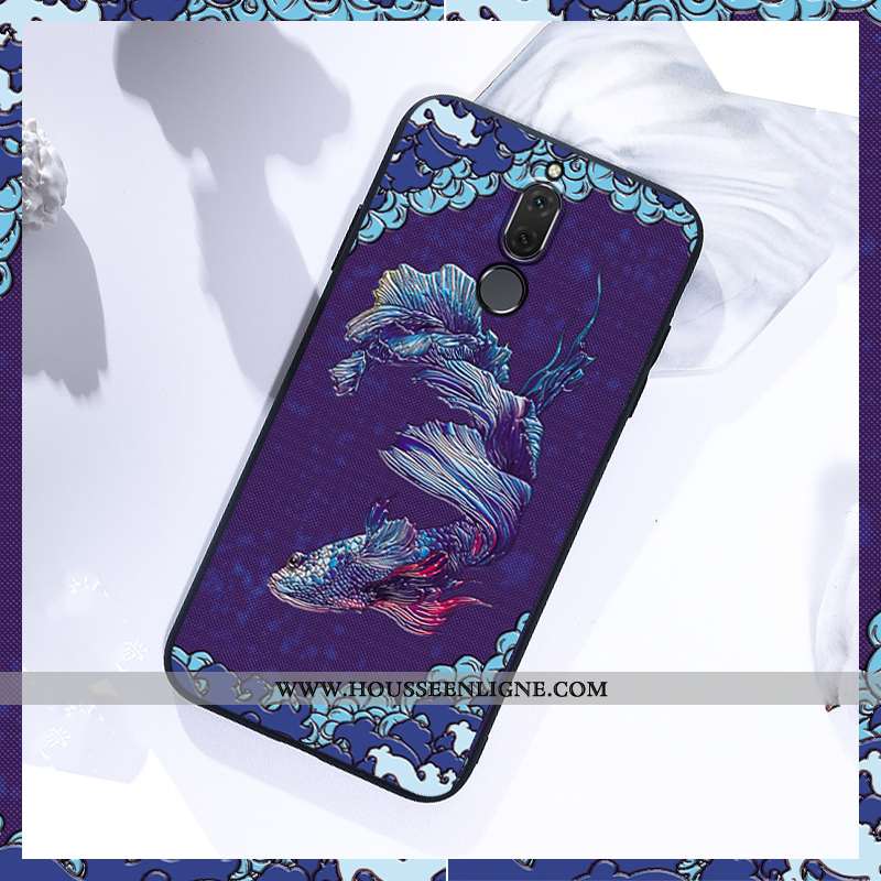 Housse Huawei Mate 10 Lite Vintage Tendance Tout Compris Coque Vent Fluide Doux Net Rouge Bleu