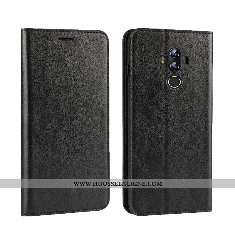 Housse Huawei Mate 10 Pro Cuir Véritable Cuir Téléphone Portable Étui Luxe Coque Or Doré