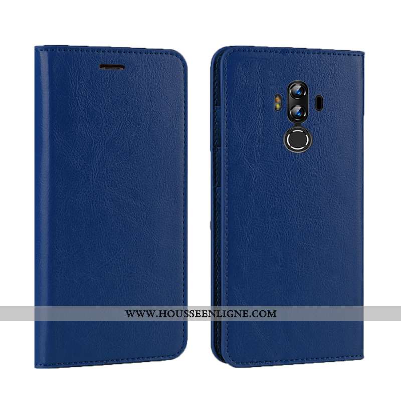 Housse Huawei Mate 10 Pro Cuir Véritable Cuir Téléphone Portable Étui Luxe Coque Or Doré