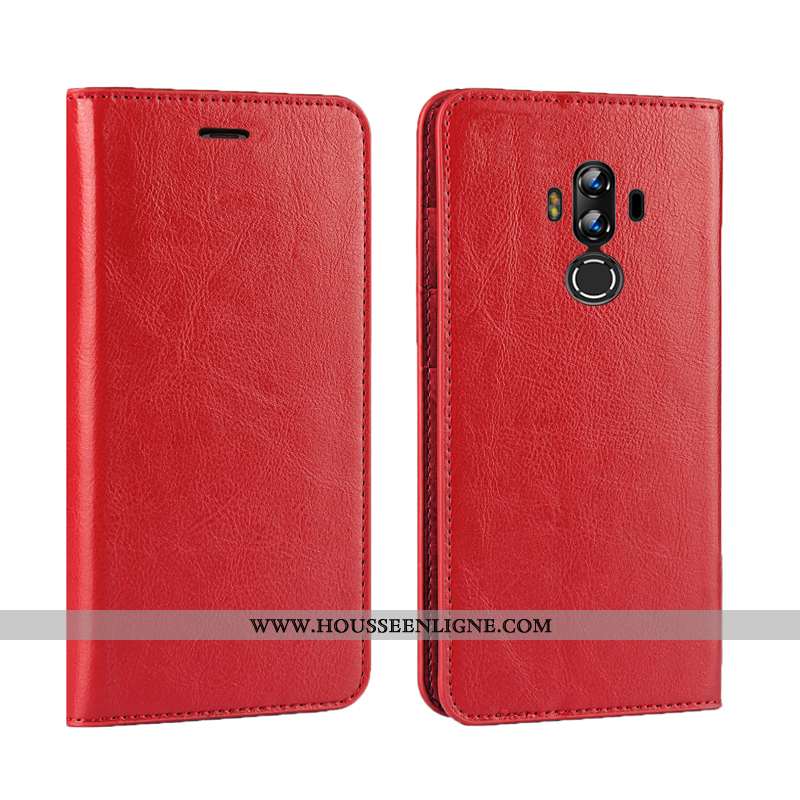 Housse Huawei Mate 10 Pro Cuir Véritable Cuir Téléphone Portable Étui Luxe Coque Or Doré
