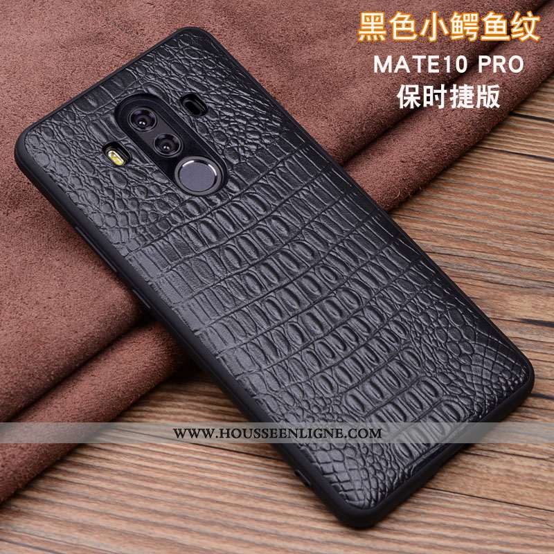Housse Huawei Mate 10 Pro Protection Cuir Véritable Téléphone Portable Coque Cuir Incassable Étui No