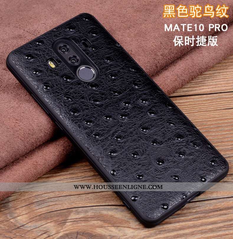Housse Huawei Mate 10 Pro Protection Cuir Véritable Téléphone Portable Coque Cuir Incassable Étui No