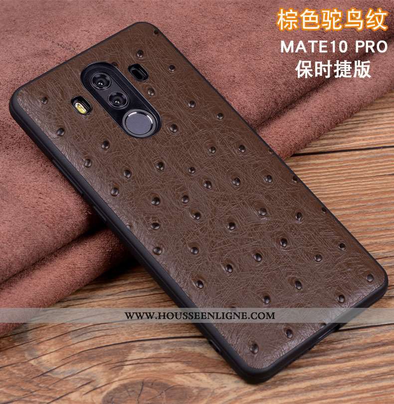 Housse Huawei Mate 10 Pro Protection Cuir Véritable Téléphone Portable Coque Cuir Incassable Étui No