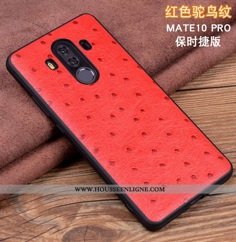 Housse Huawei Mate 10 Pro Protection Cuir Véritable Téléphone Portable Coque Cuir Incassable Étui No