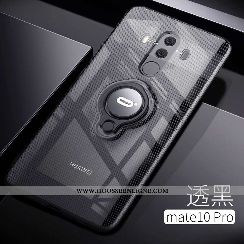 Housse Huawei Mate 10 Pro Protection Transparent Anneau Téléphone Portable Net Rouge Tout Compris Si