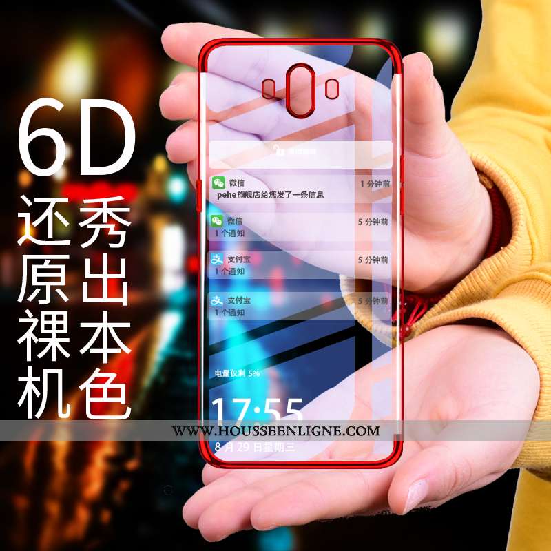 Housse Huawei Mate 10 Pro Tendance Légère Net Rouge Transparent Coque Nouveau Ultra