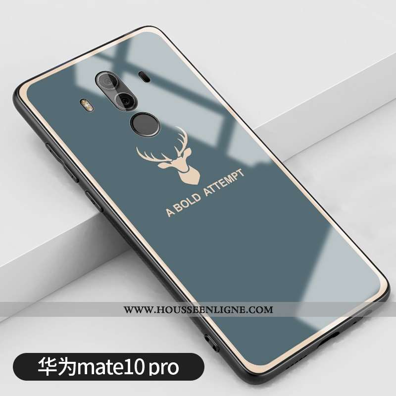 Housse Huawei Mate 10 Pro Tendance Silicone Frais Miroir Vert Étui Vent Verte