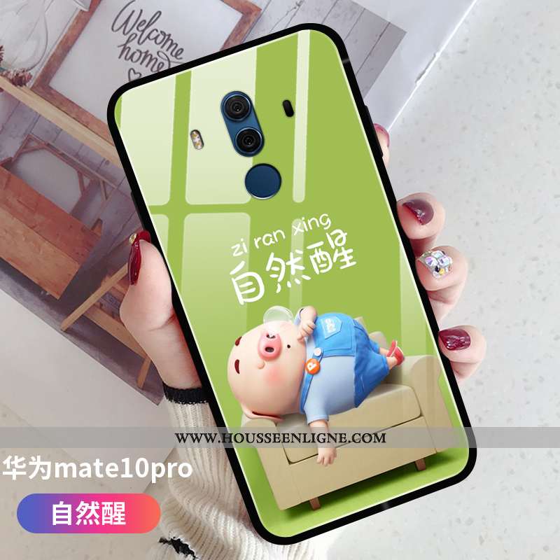 Housse Huawei Mate 10 Pro Ultra Tendance Verre Créatif Coque Petit Téléphone Portable Rose