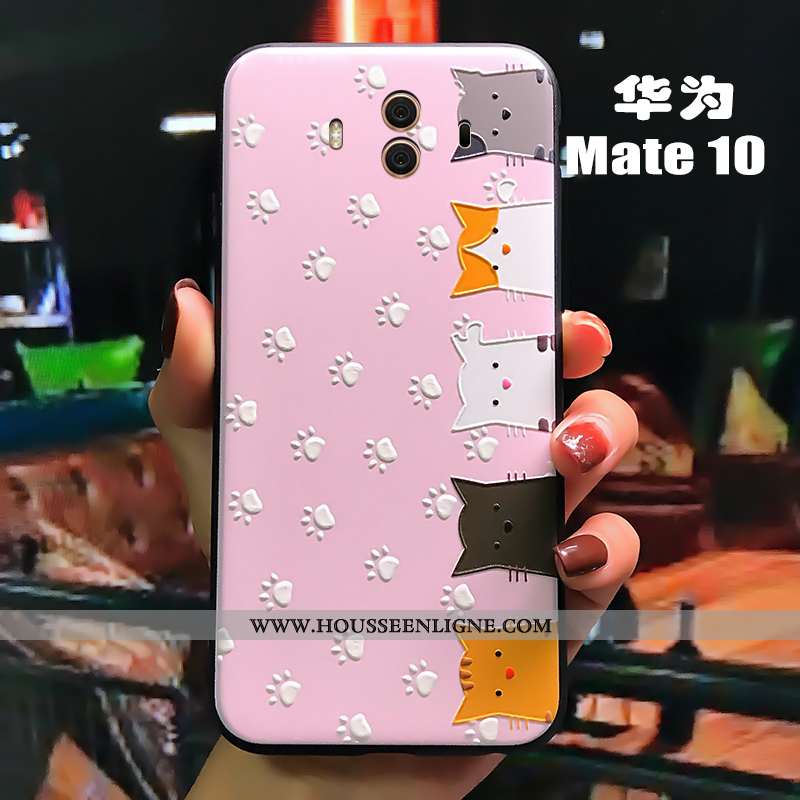Housse Huawei Mate 10 Silicone Délavé En Daim Créatif Vert Antidérapant Étui Fluide Doux Verte
