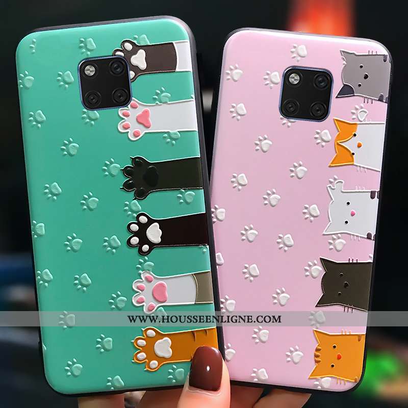 Housse Huawei Mate 10 Silicone Délavé En Daim Créatif Vert Antidérapant Étui Fluide Doux Verte