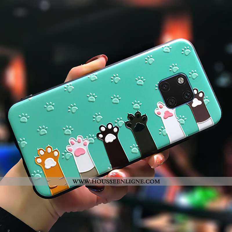Housse Huawei Mate 10 Silicone Délavé En Daim Créatif Vert Antidérapant Étui Fluide Doux Verte