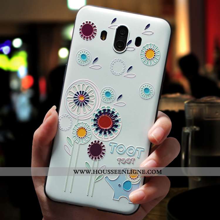 Housse Huawei Mate 10 Ultra Tendance Délavé En Daim Silicone Protection Fluide Doux Dessin Animé Ros