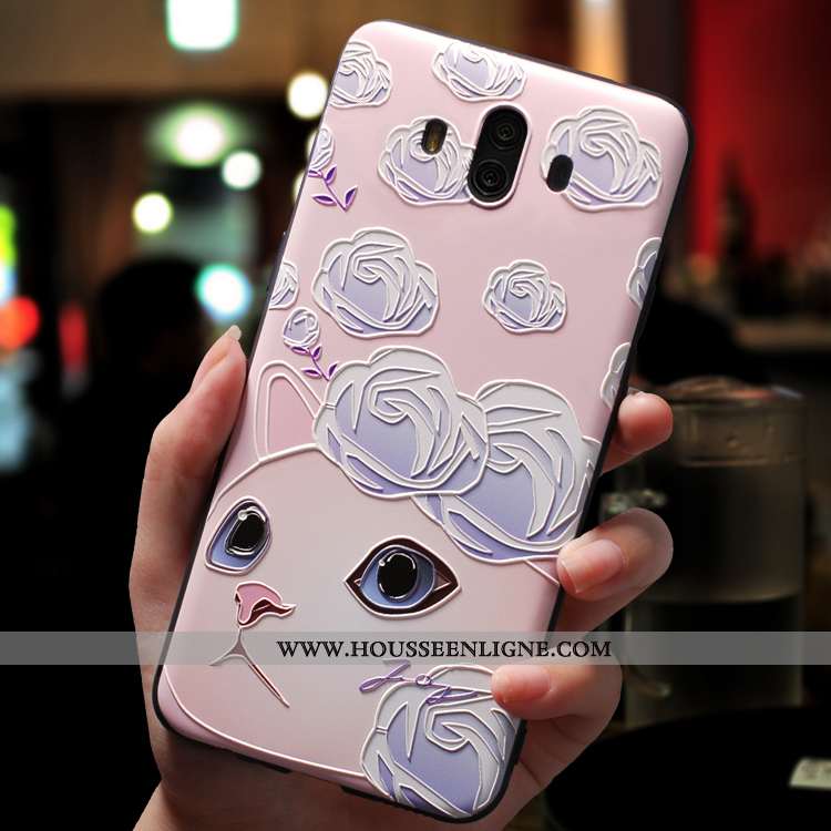Housse Huawei Mate 10 Ultra Tendance Délavé En Daim Silicone Protection Fluide Doux Dessin Animé Ros