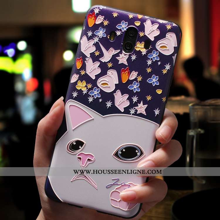 Housse Huawei Mate 10 Ultra Tendance Délavé En Daim Silicone Protection Fluide Doux Dessin Animé Ros