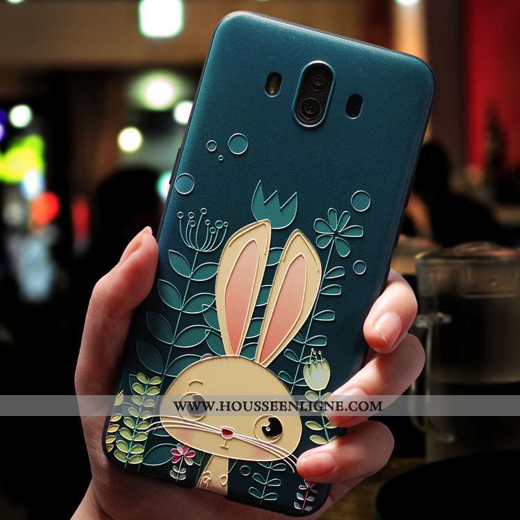 Housse Huawei Mate 10 Ultra Tendance Délavé En Daim Silicone Protection Fluide Doux Dessin Animé Ros