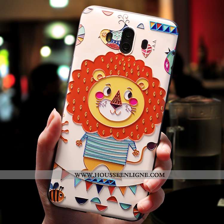 Housse Huawei Mate 10 Ultra Tendance Délavé En Daim Silicone Protection Fluide Doux Dessin Animé Ros