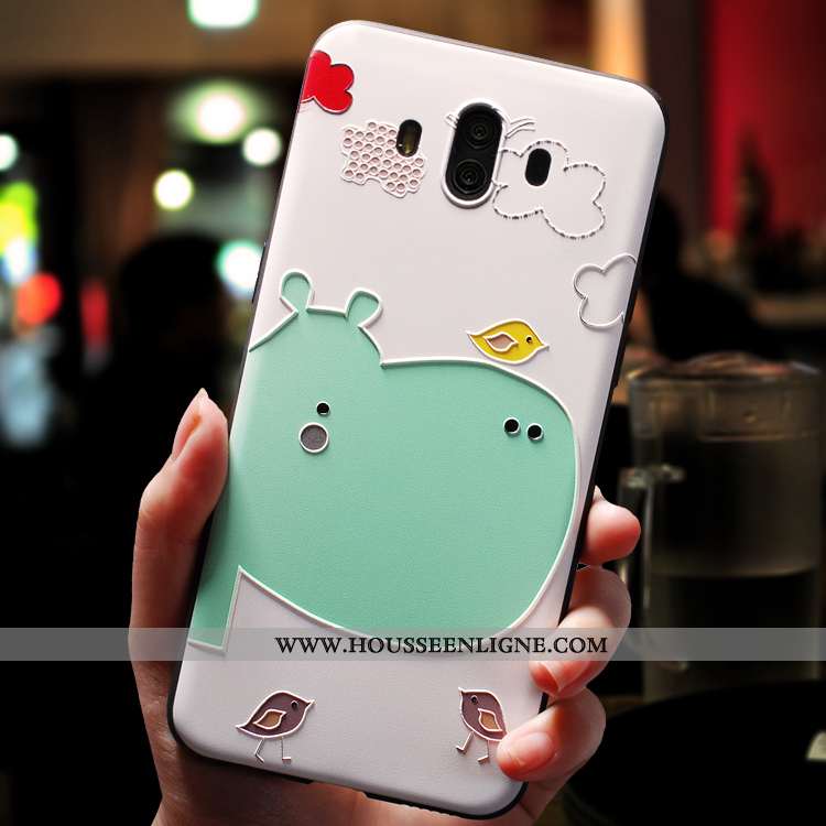 Housse Huawei Mate 10 Ultra Tendance Délavé En Daim Silicone Protection Fluide Doux Dessin Animé Ros
