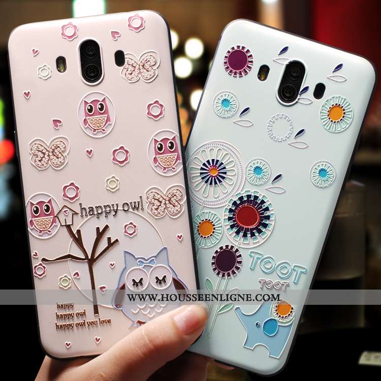 Housse Huawei Mate 10 Ultra Tendance Délavé En Daim Silicone Protection Fluide Doux Dessin Animé Ros