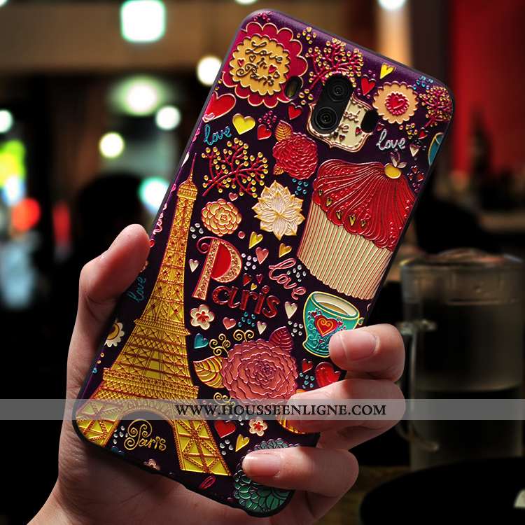 Housse Huawei Mate 10 Ultra Tendance Nouveau Jaune Ornements Suspendus Étui Délavé En Daim