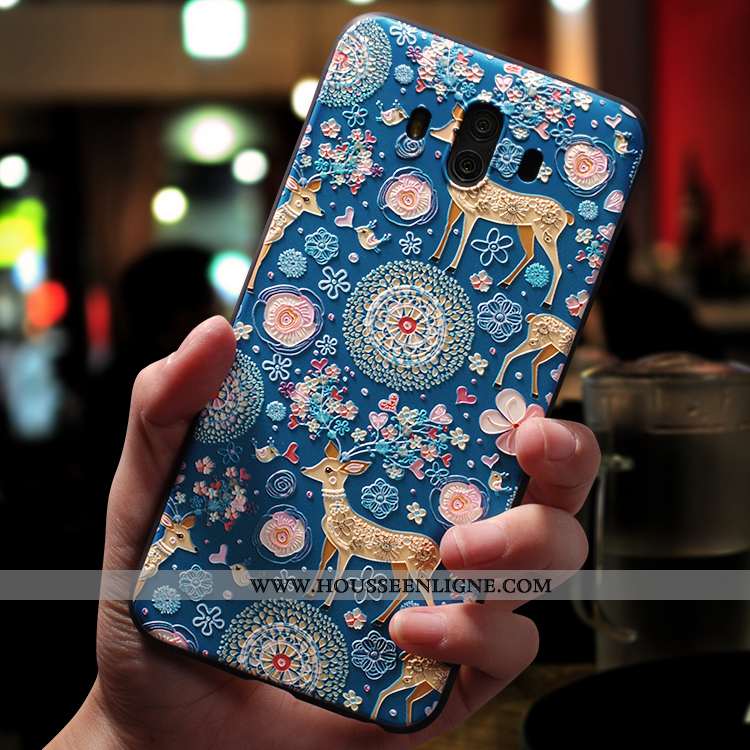 Housse Huawei Mate 10 Ultra Tendance Nouveau Jaune Ornements Suspendus Étui Délavé En Daim