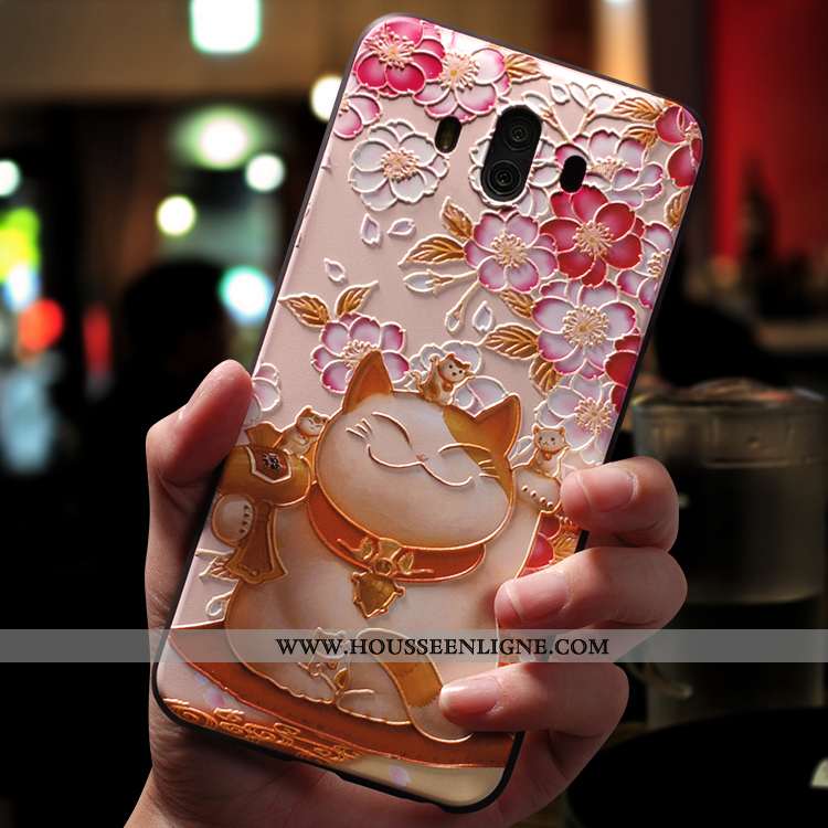 Housse Huawei Mate 10 Ultra Tendance Nouveau Jaune Ornements Suspendus Étui Délavé En Daim