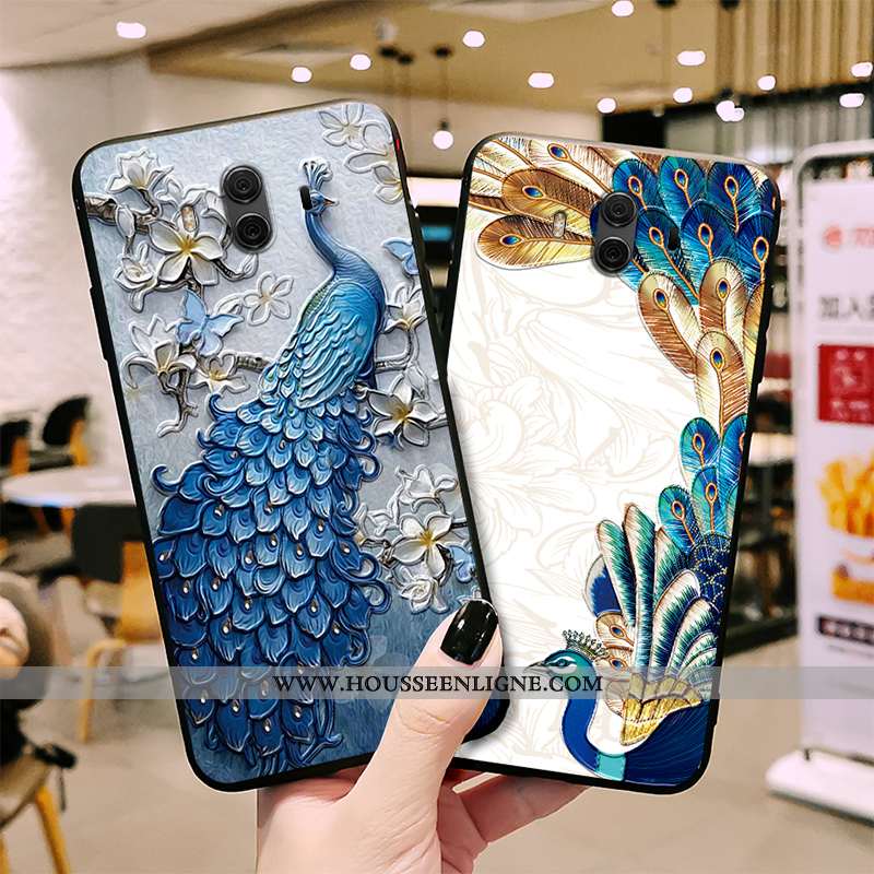 Housse Huawei Mate 10 Vintage Tendance Gaufrage Ethnique Étui Fluide Doux Téléphone Portable Violet